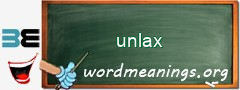 WordMeaning blackboard for unlax